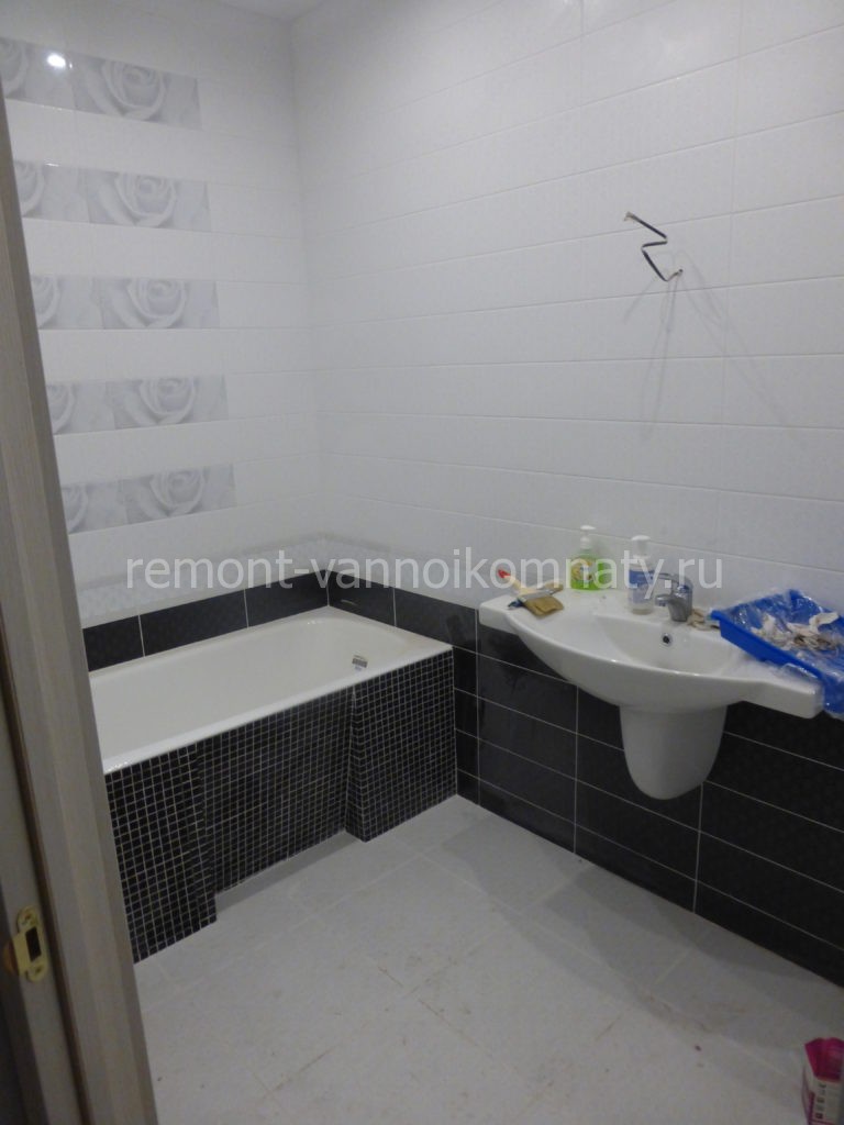 Пример ремонта ванной комнаты в Долгопрудном Водники Московские 