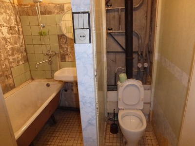 Таким была ванная комната и туалет до ремонта в квартире по адресу м Медведково